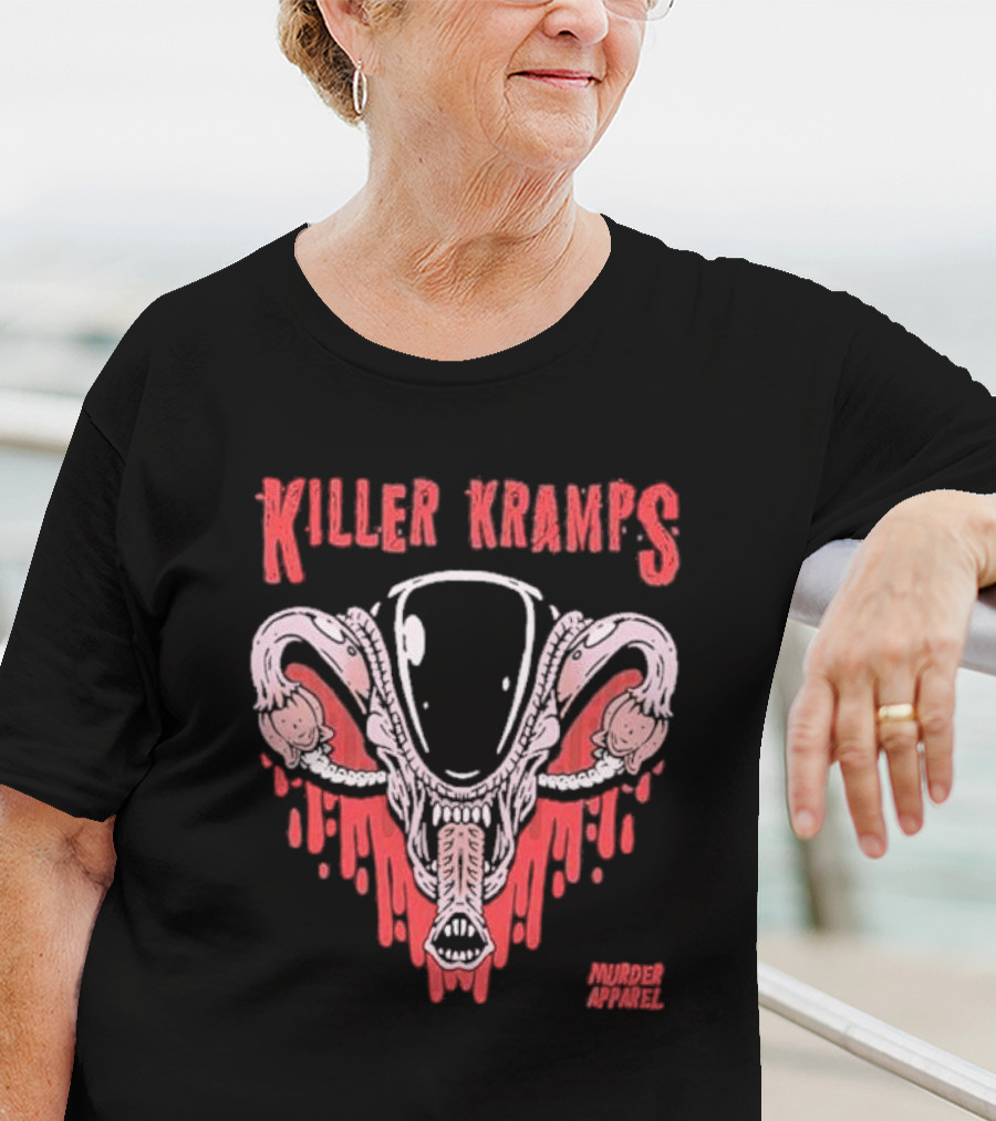 Killer Kramps Alien Murder Apparel Dripping Horror T-Shirt