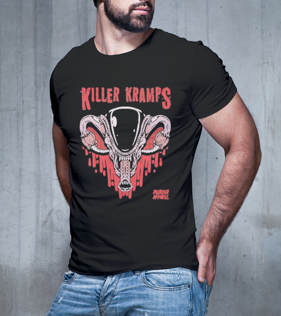 Killer Kramps Alien Murder Apparel Dripping Horror T-Shirt