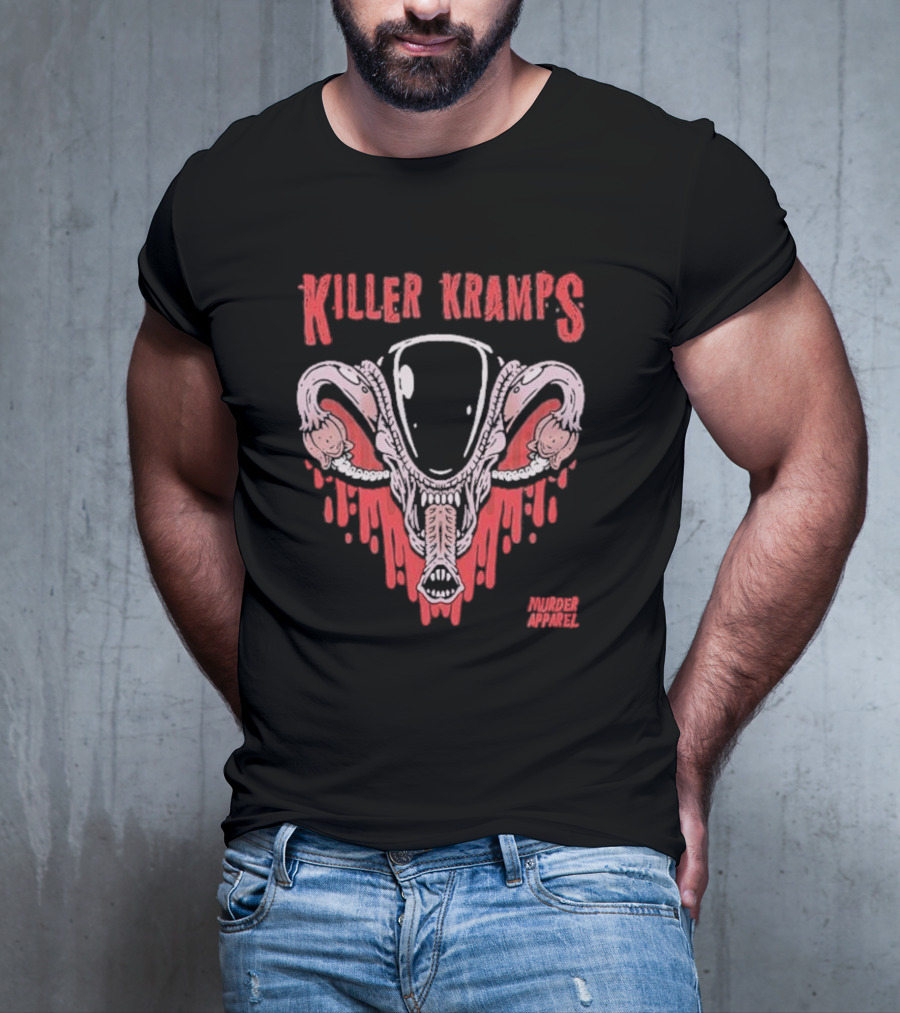 Killer Kramps Alien Murder Apparel Dripping Horror T-Shirt