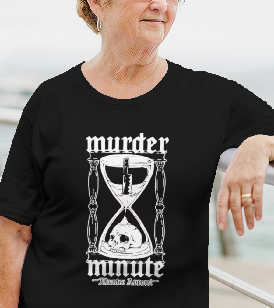 Murder Minute Hourglass Skull Murder T-Shirt