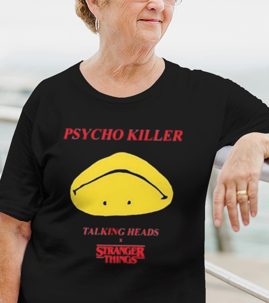 PSYCHO KILLER TALKING HEADS X STRANGER THINGS YELLOW T-Shirt