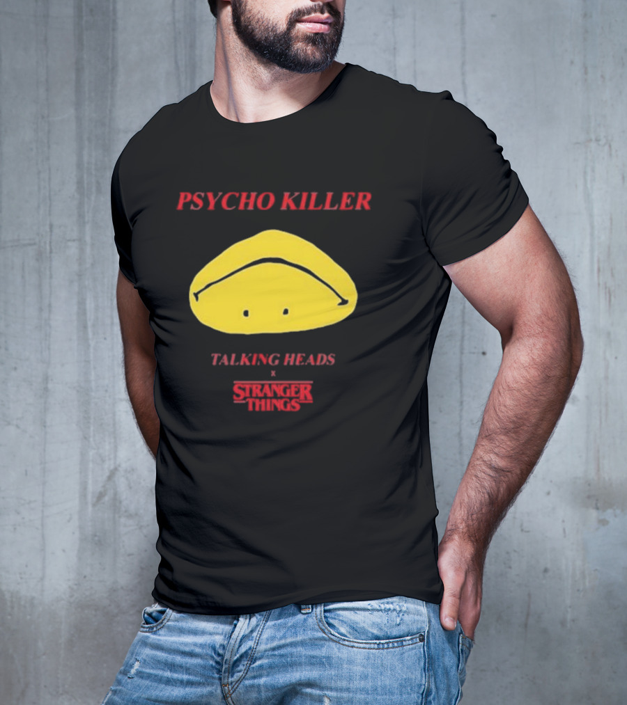 PSYCHO KILLER TALKING HEADS X STRANGER THINGS YELLOW T-Shirt