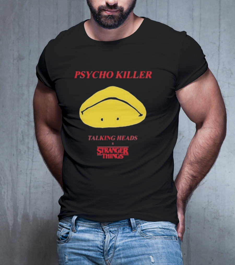 PSYCHO KILLER TALKING HEADS X STRANGER THINGS YELLOW T-Shirt
