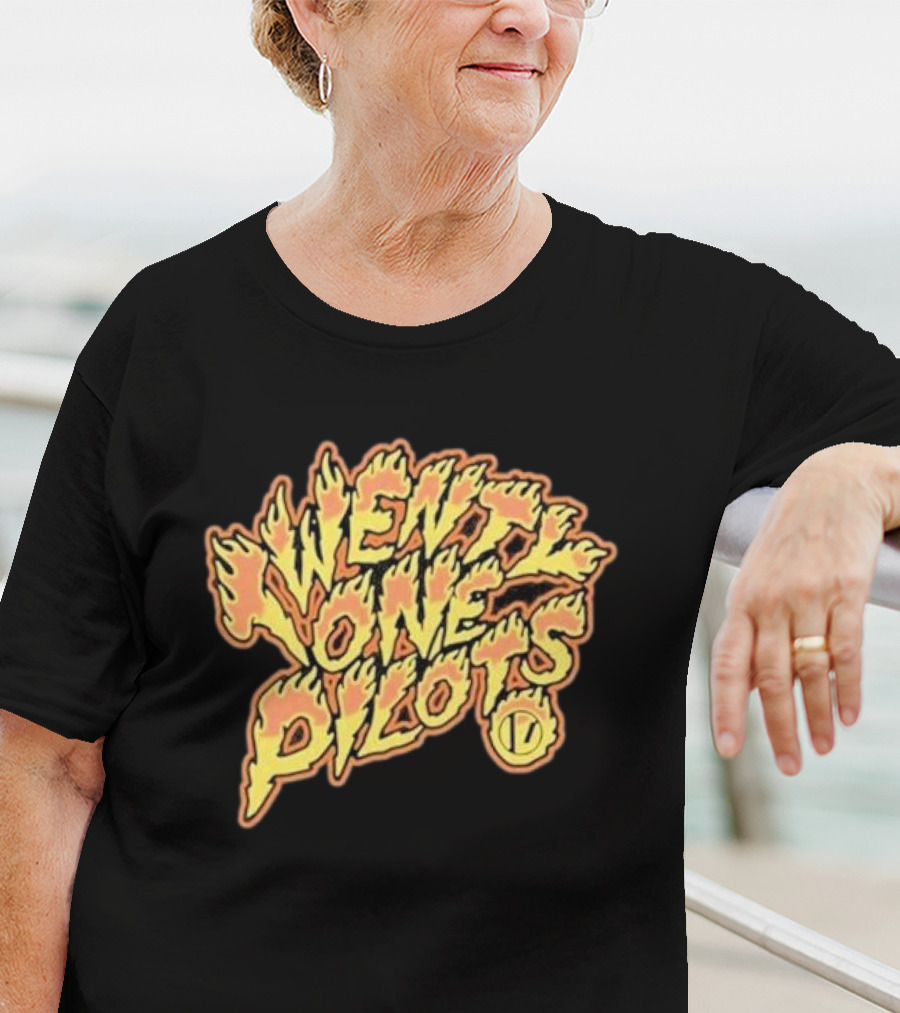 Twenty One Pilots Fiery Text Band T-Shirt