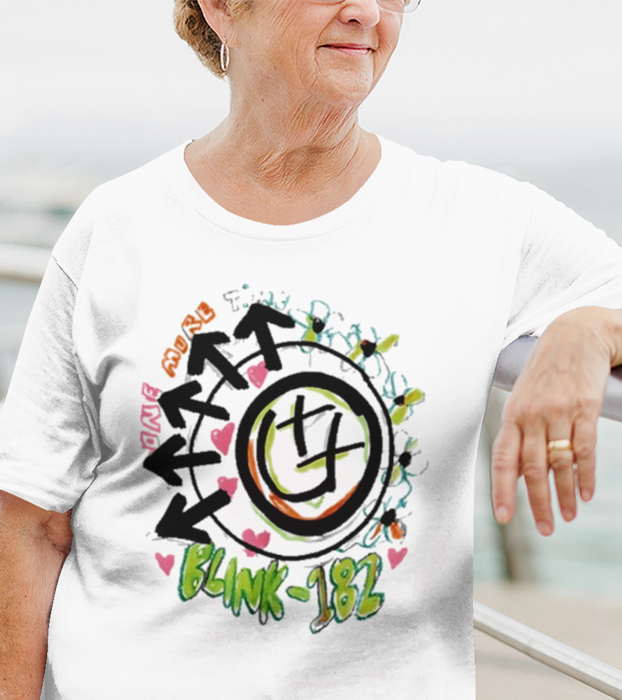 Blink-182 One More Time Graffiti Arrows And Hearts T-Shirt