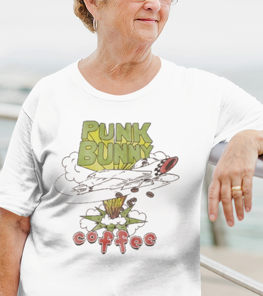 Green Day Punk Bunny Coffee Dookie Art Explosion T-Shirt