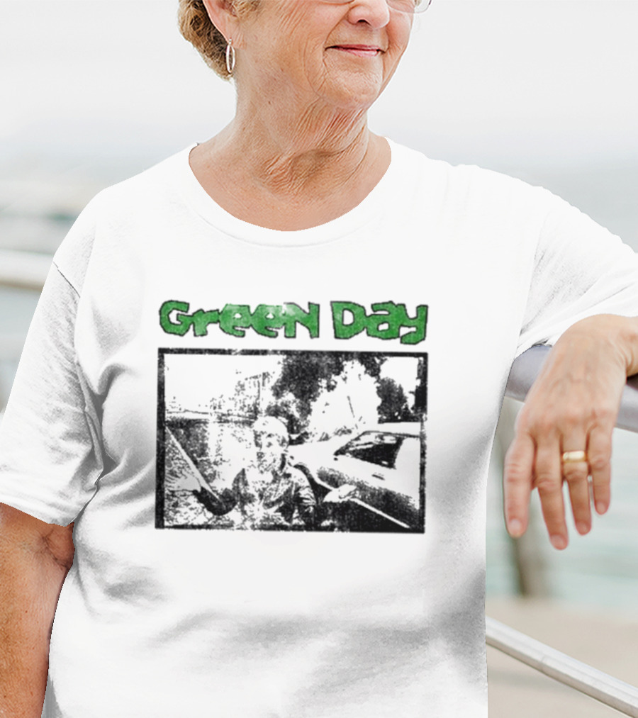 Green Day Vintage Style Graphic With Throwback T-Shirt