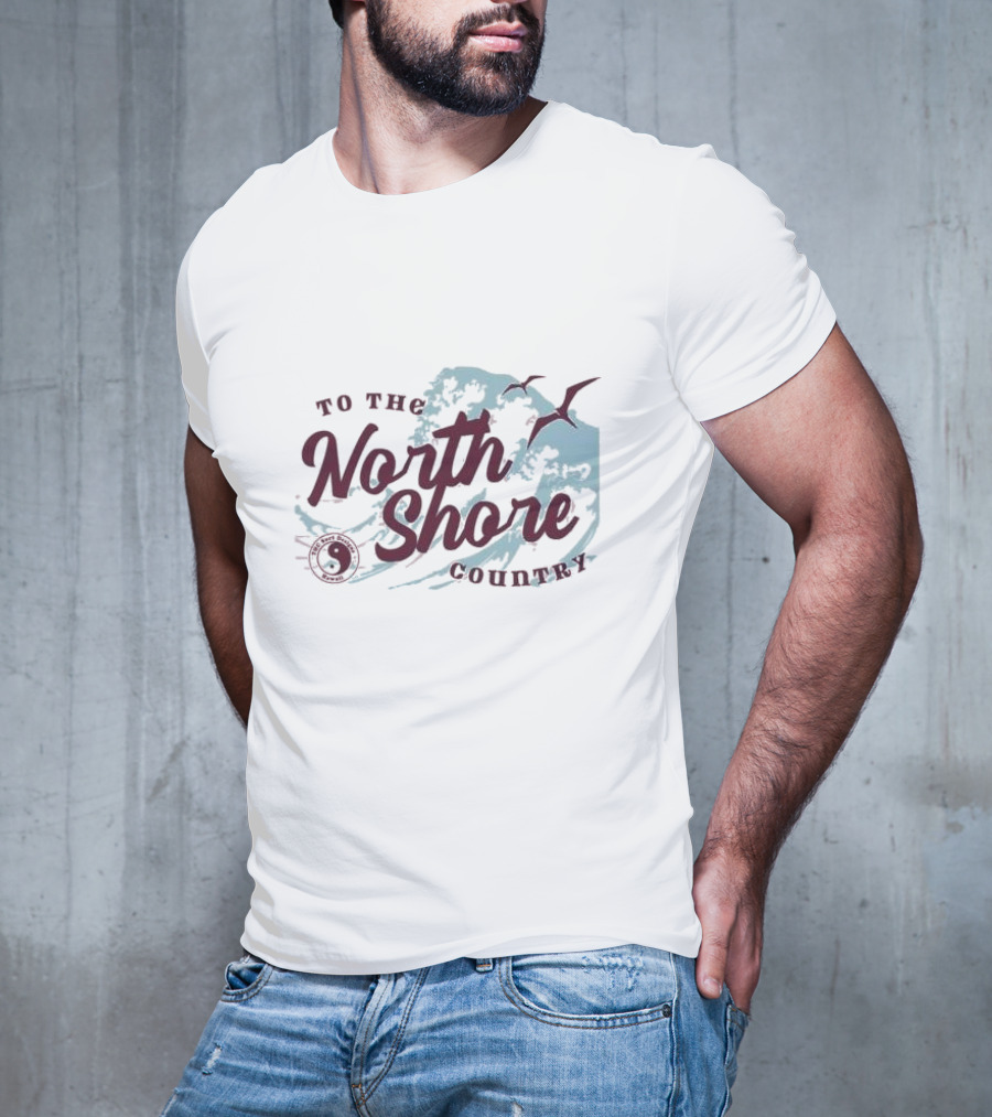 To The North Shore Country Yin Yang Wave Seagulls T-Shirt