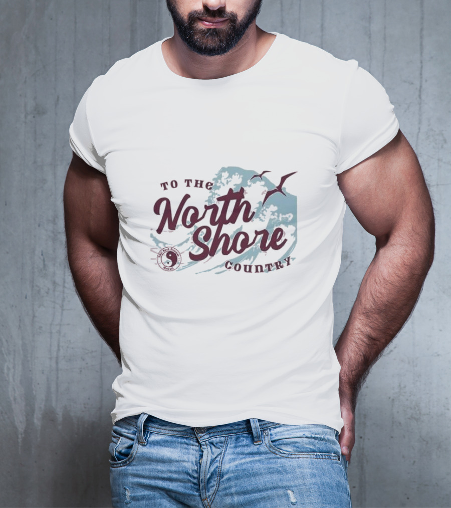 To The North Shore Country Yin Yang Wave Seagulls T-Shirt