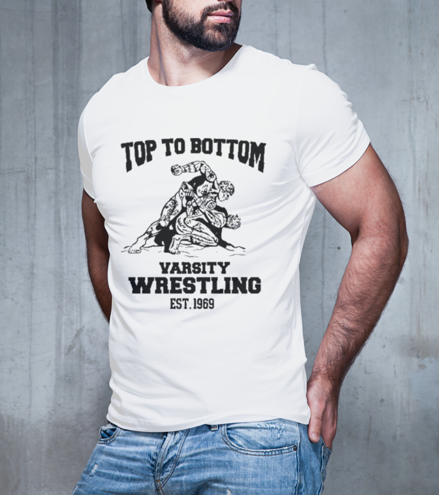Top To Bottom Varsity Wrestling Est. 1969 Vintage Wrestling T-Shirt