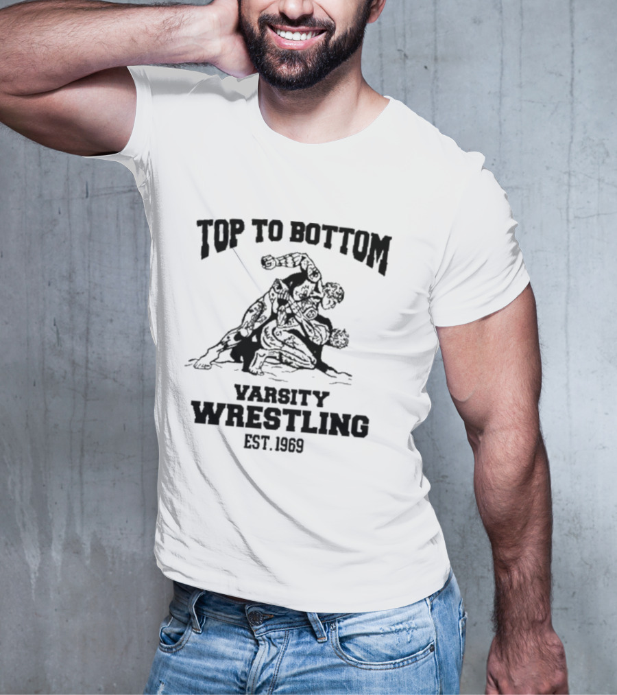 Top To Bottom Varsity Wrestling Est. 1969 Vintage Wrestling T-Shirt