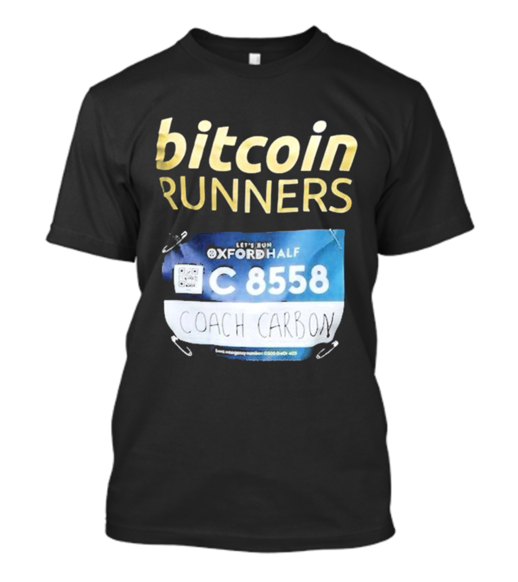 Bitcoin Runners Oxford Half C 8558 Coach Carbon T-Shirt