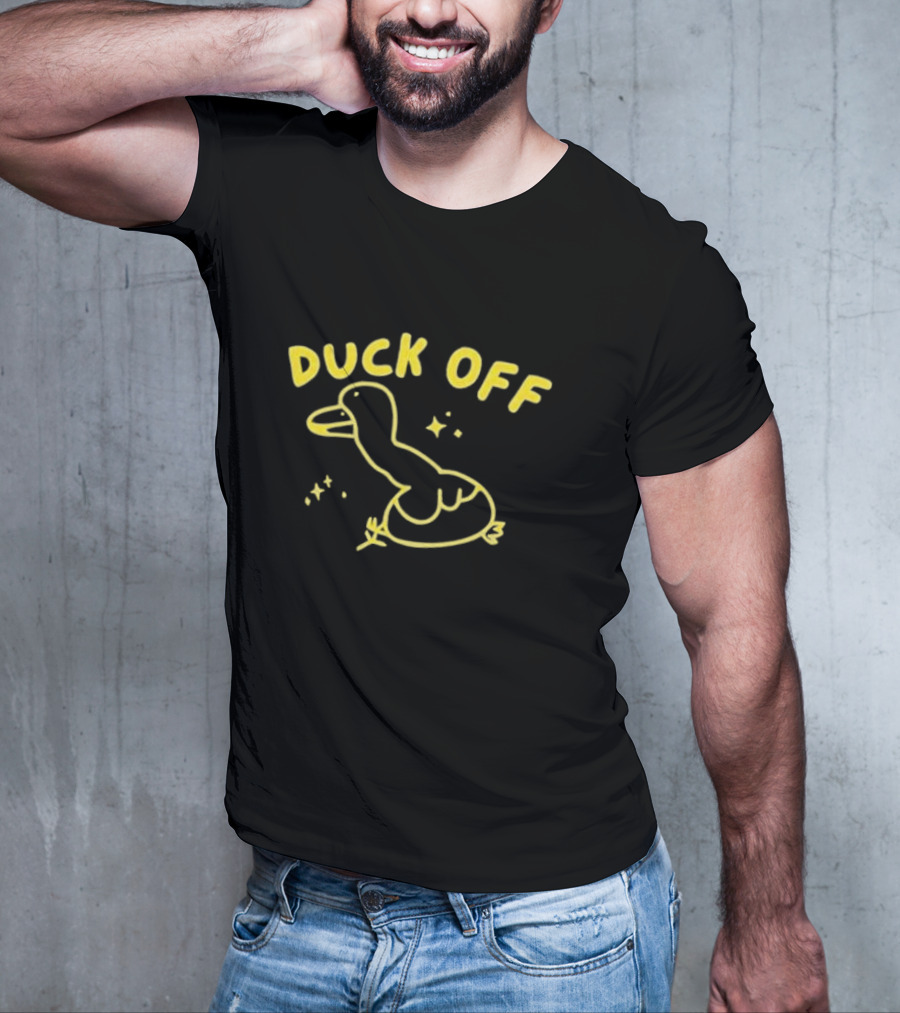 Duck Off Funny Bird Drawing T-Shirt