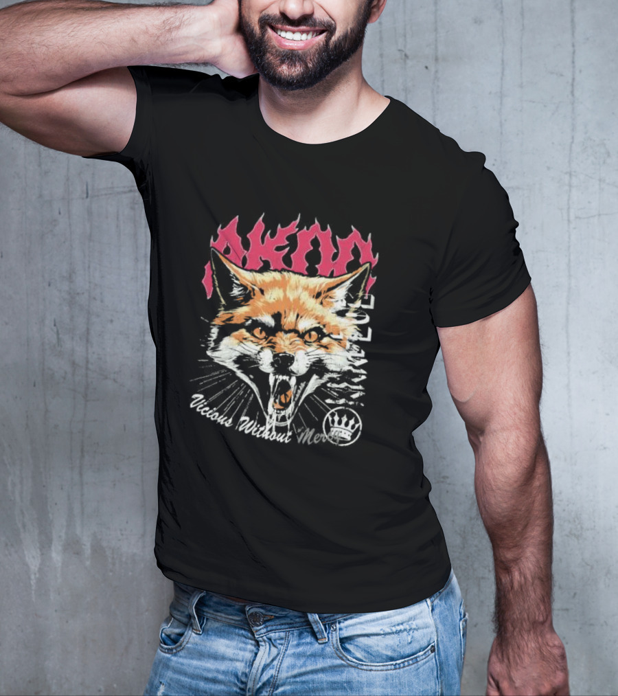 Akimo Vicious Without Mercy Orange Fox Crown T-Shirt