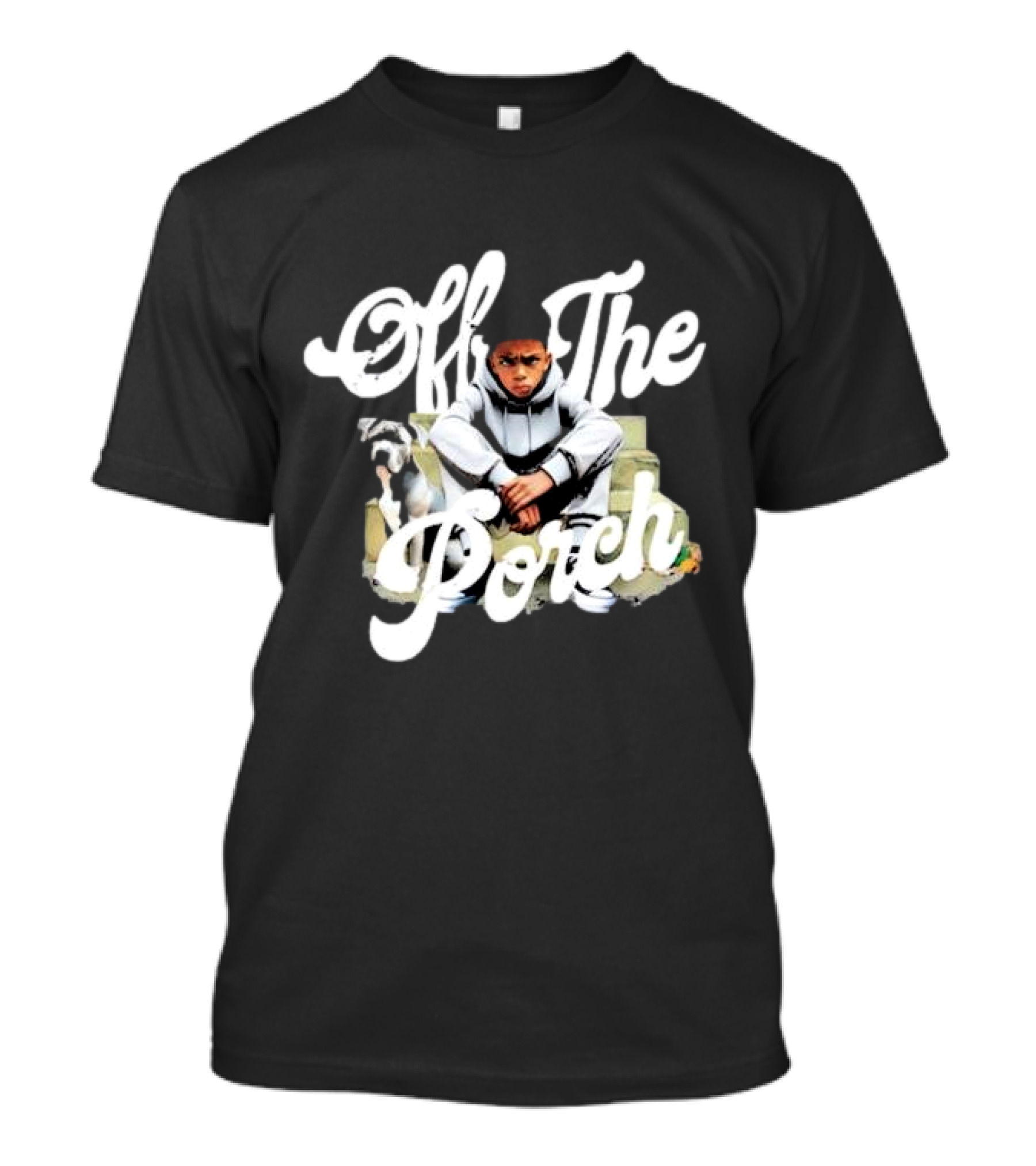 Off The Porch Hoodie Dog Boy Sitting T-Shirt