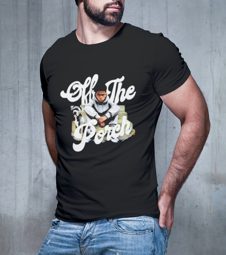 Off The Porch Hoodie Dog Boy Sitting T-Shirt