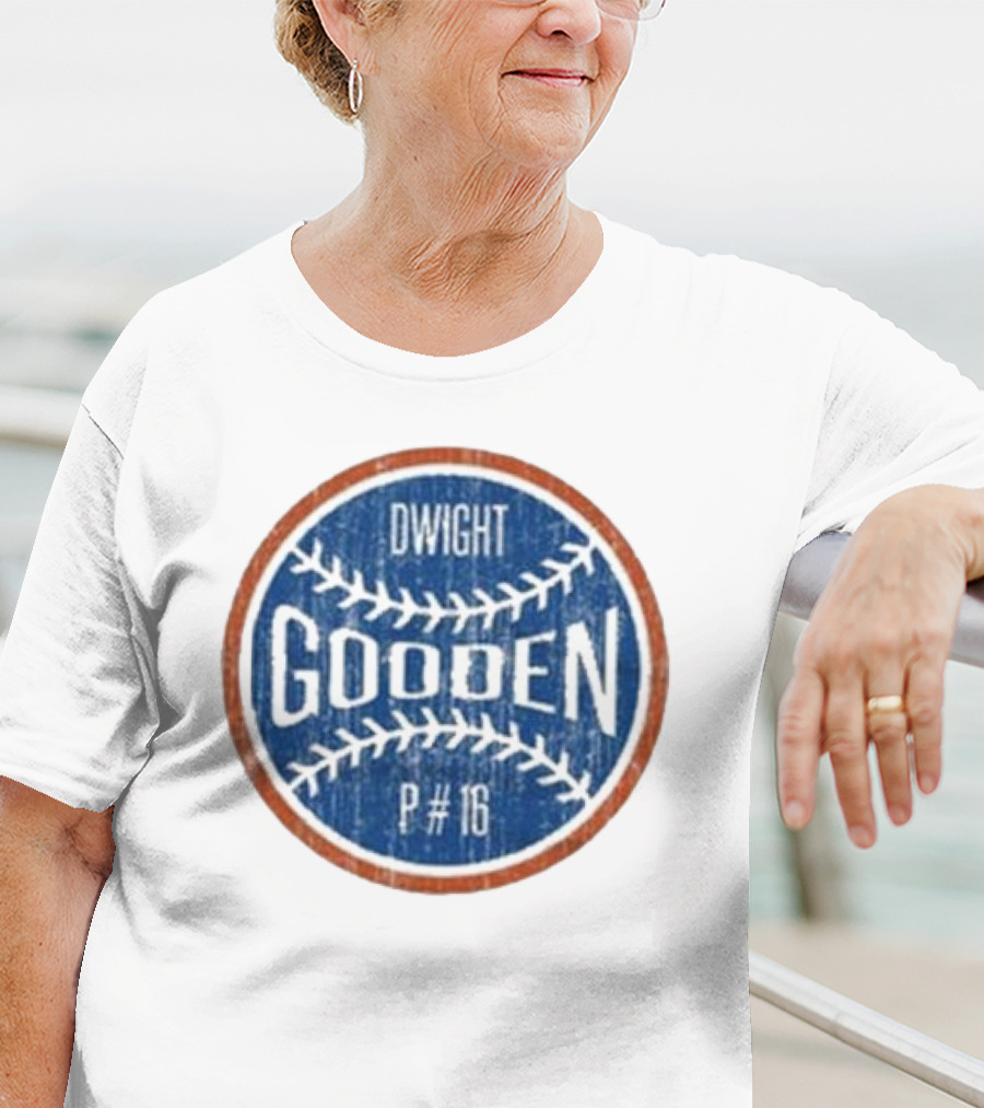 Dwight Gooden P #16 Baseball Vintage Circle T-Shirt