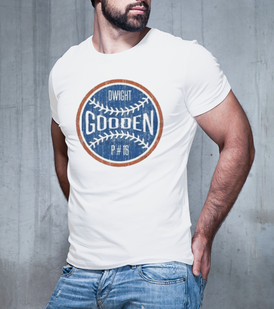 Dwight Gooden P #16 Baseball Vintage Circle T-Shirt