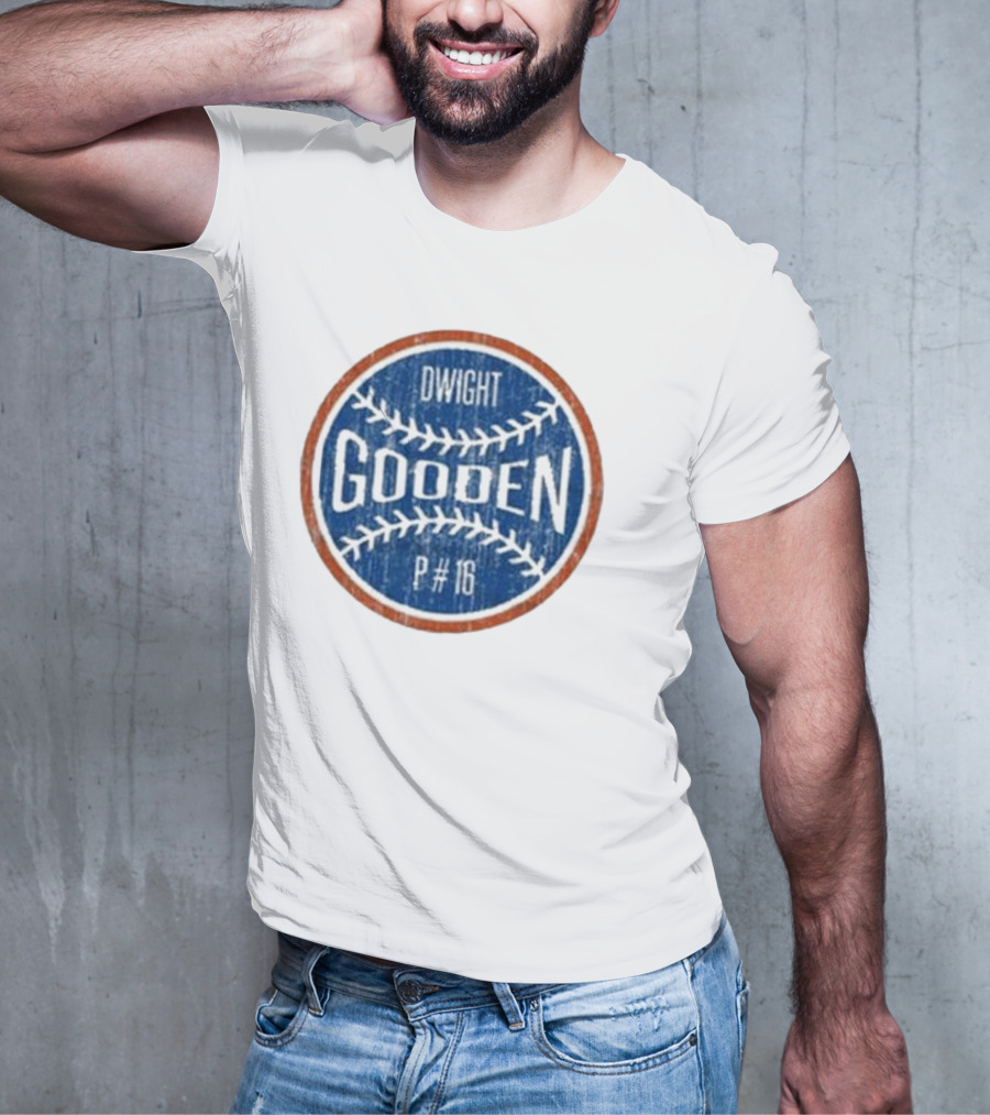 Dwight Gooden P #16 Baseball Vintage Circle T-Shirt
