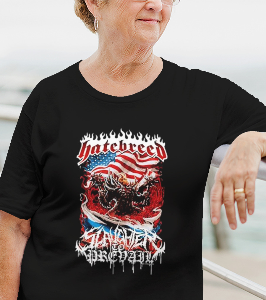 Hatebreed Slaughter To Prevail American Flag Demon T-Shirt