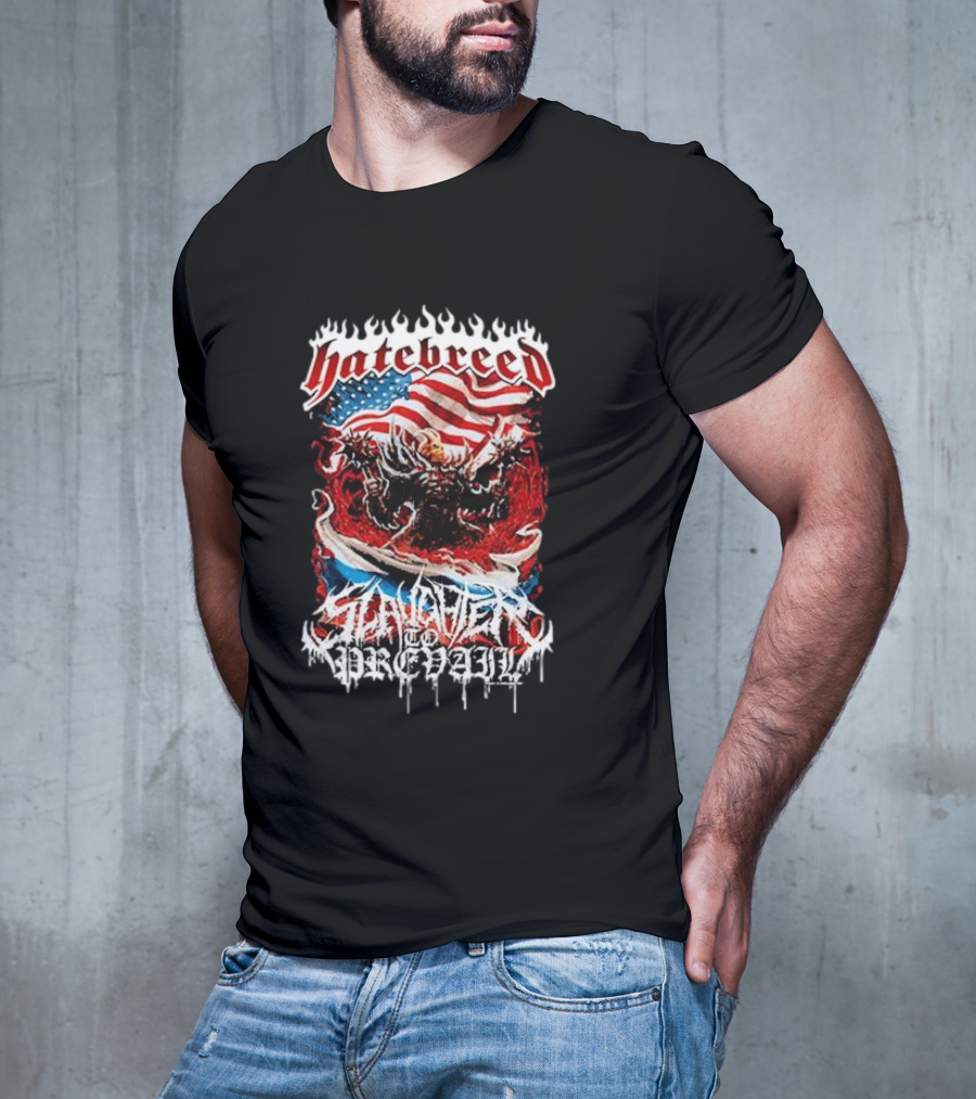 Hatebreed Slaughter To Prevail American Flag Demon T-Shirt