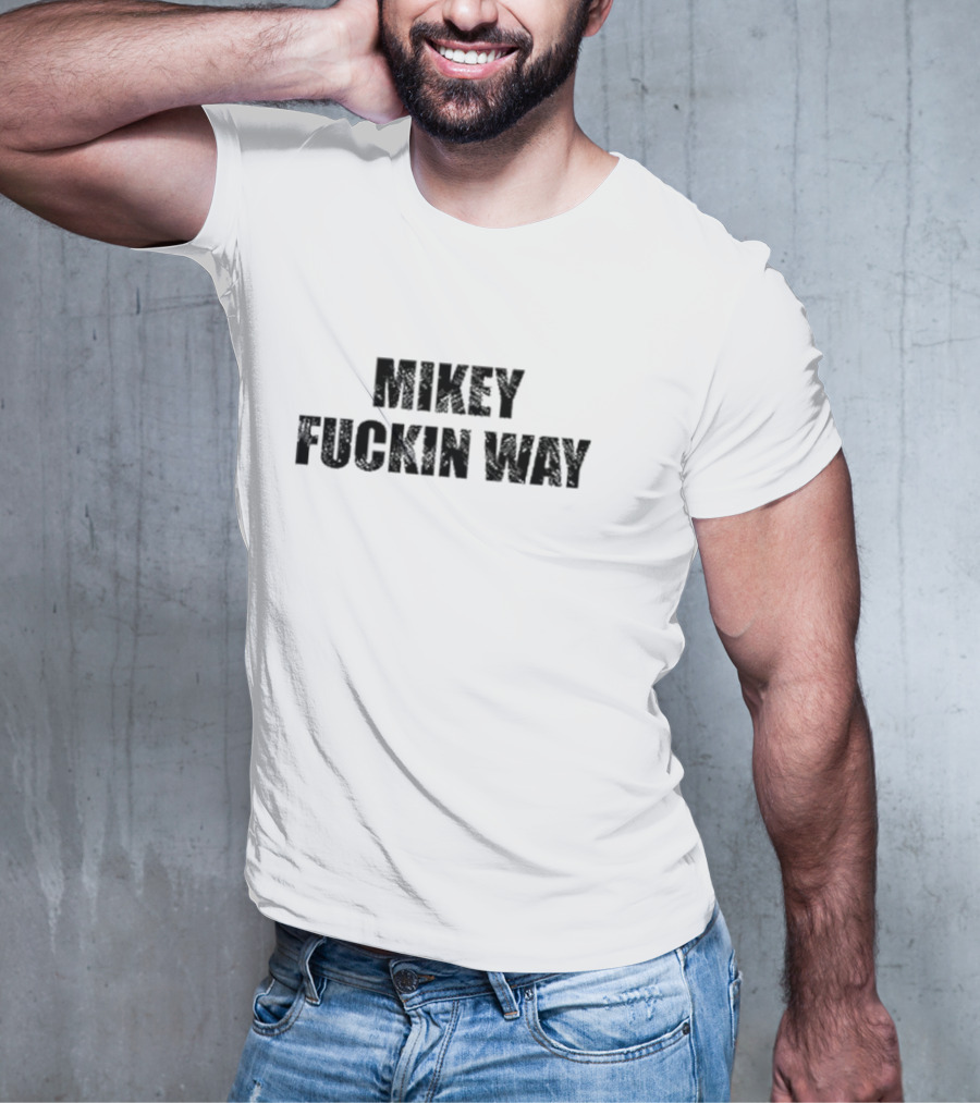 Mikey Fckin Way Text Bold Grunge T-Shirt