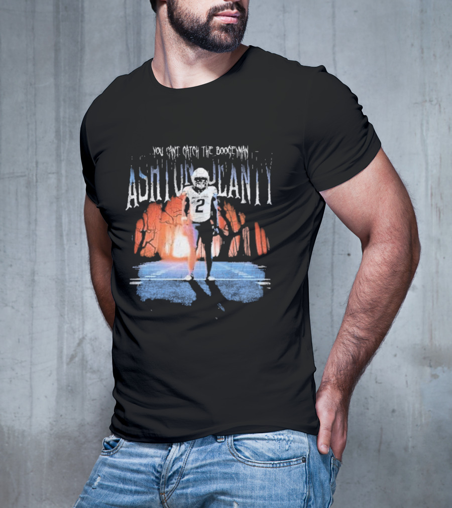 Ashton Jeanty You Can’t Catch The Boogeyman Football Forest Shadows T-Shirt