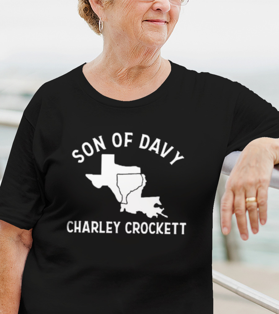 Son Of Davy Charley Crockett Texas Map T-Shirt