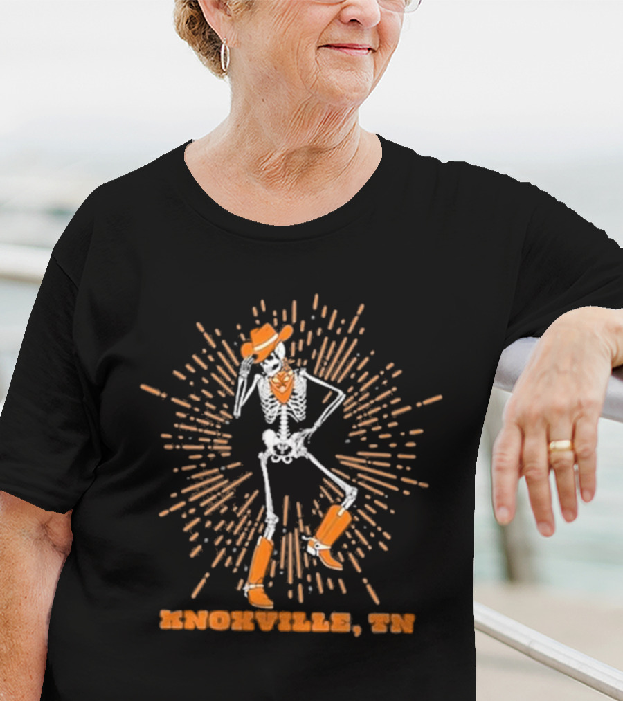 Knoxville TN Skeleton Cowboy Burst T-Shirt