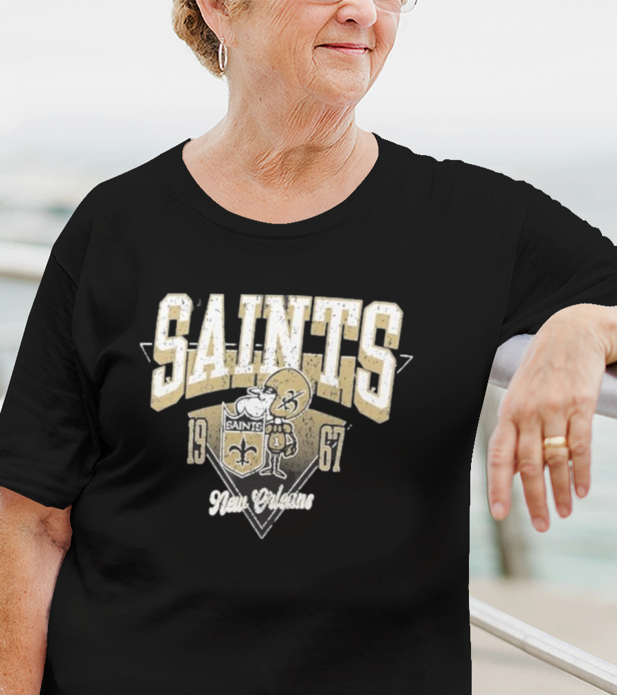 New Orleans Saints 1967 Vintage Fanatics Never Over T-Shirt