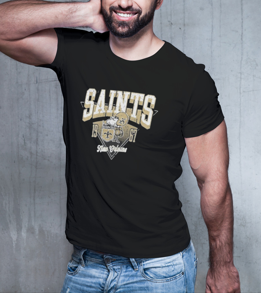 New Orleans Saints 1967 Vintage Fanatics Never Over T-Shirt