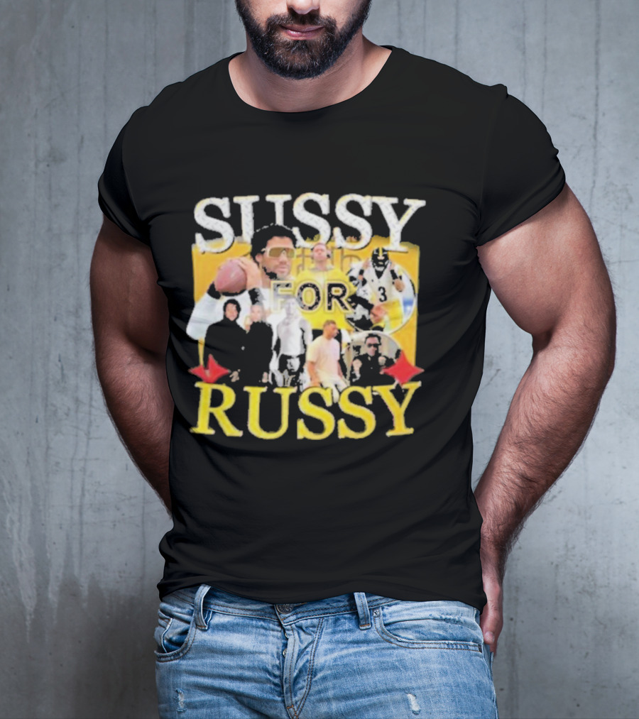 Sussy For Russy Football Photos Collage T-Shirt