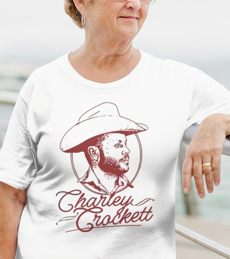 Charley Crockett Western Cowboy Hat Profile T-Shirt