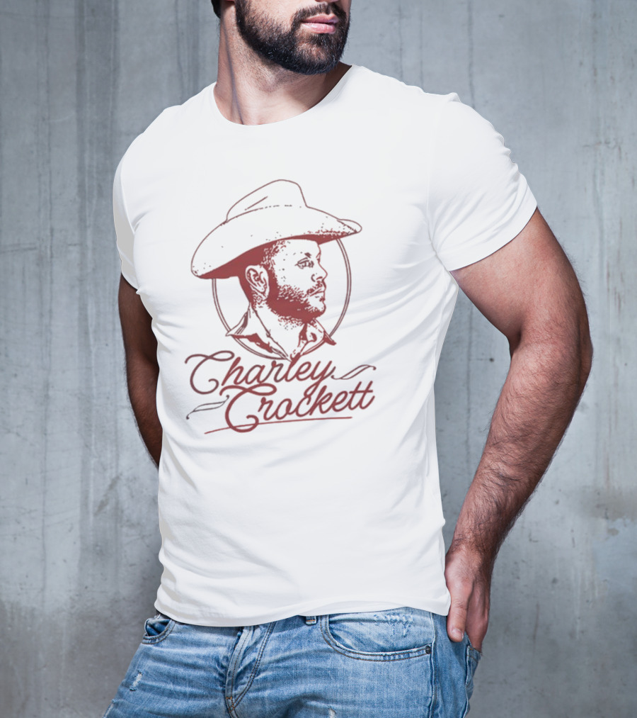 Charley Crockett Western Cowboy Hat Profile T-Shirt