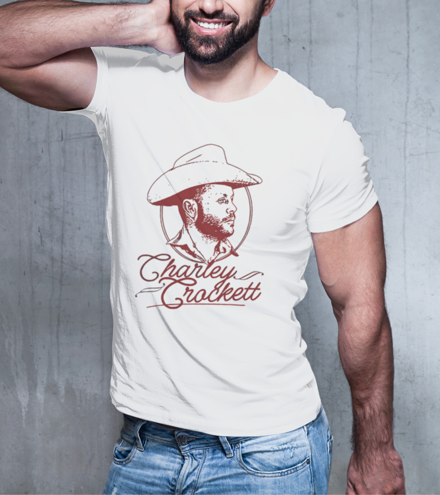 Charley Crockett Western Cowboy Hat Profile T-Shirt