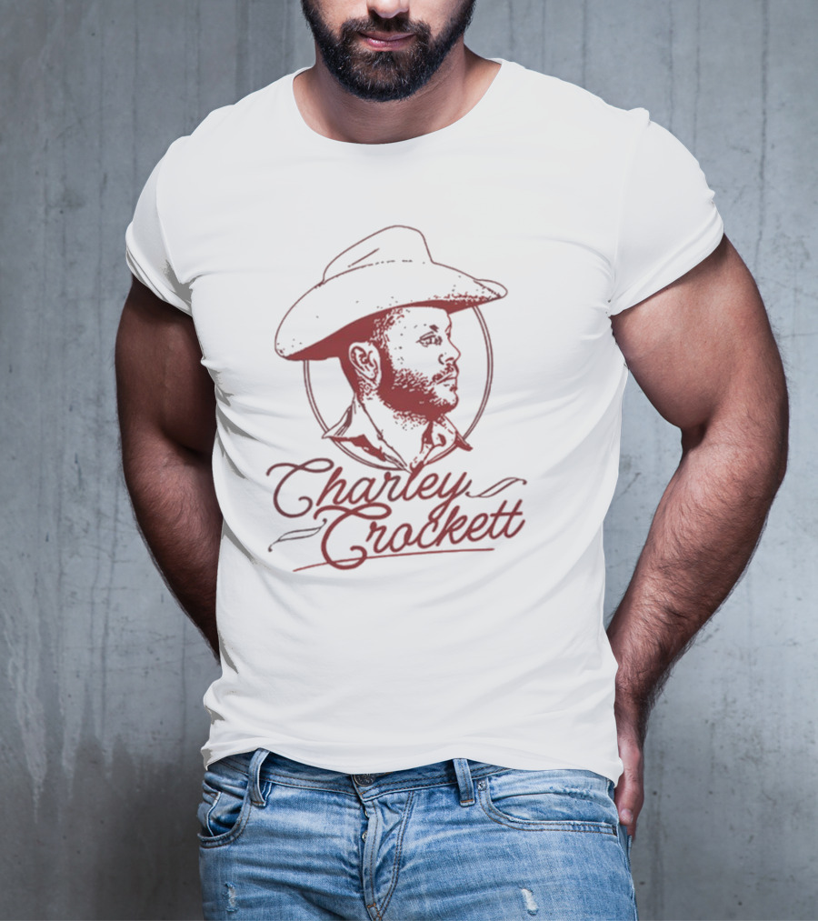 Charley Crockett Western Cowboy Hat Profile T-Shirt