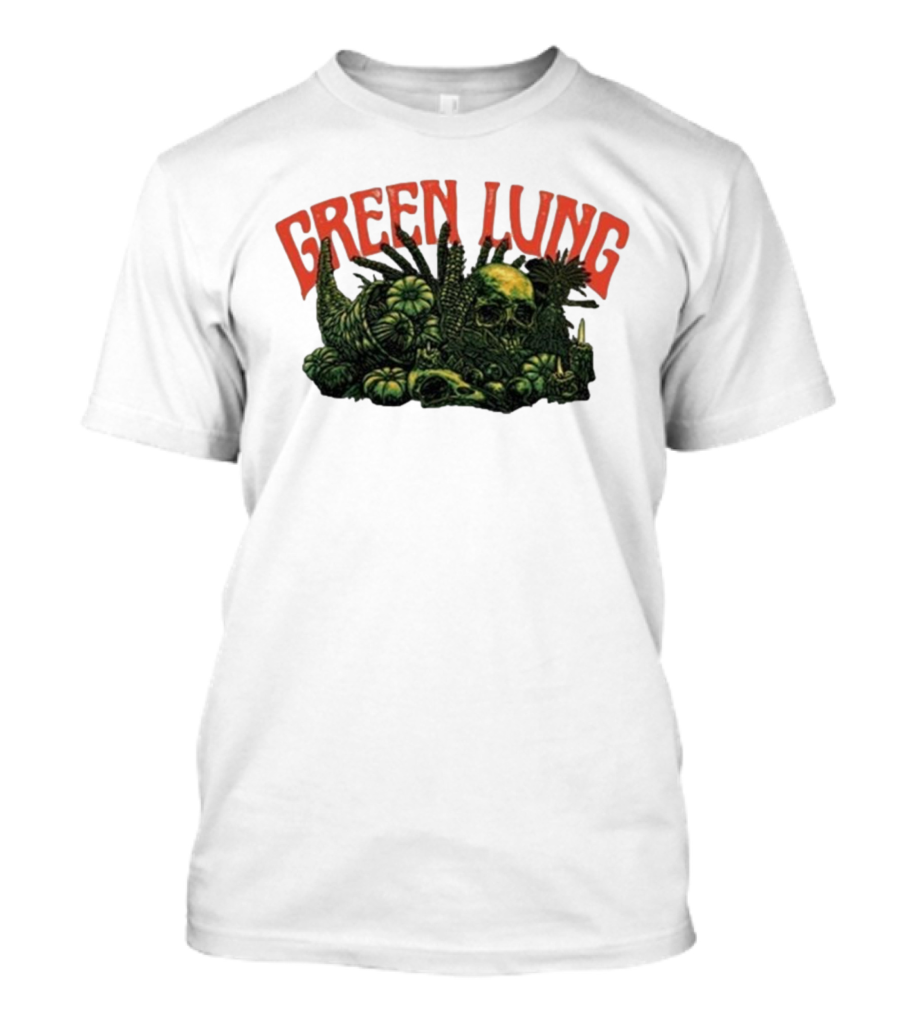 Green Lung Harvest Skull And Pumpkins T-Shirt