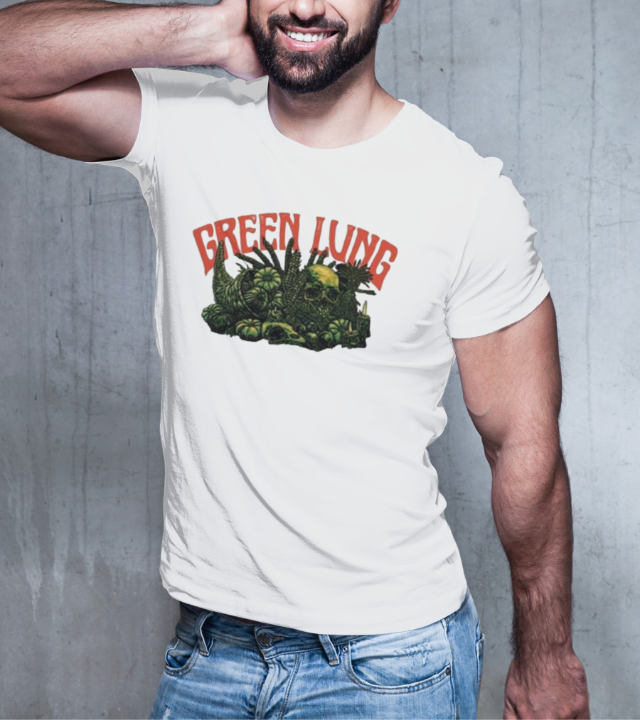 Green Lung Harvest Skull And Pumpkins T-Shirt