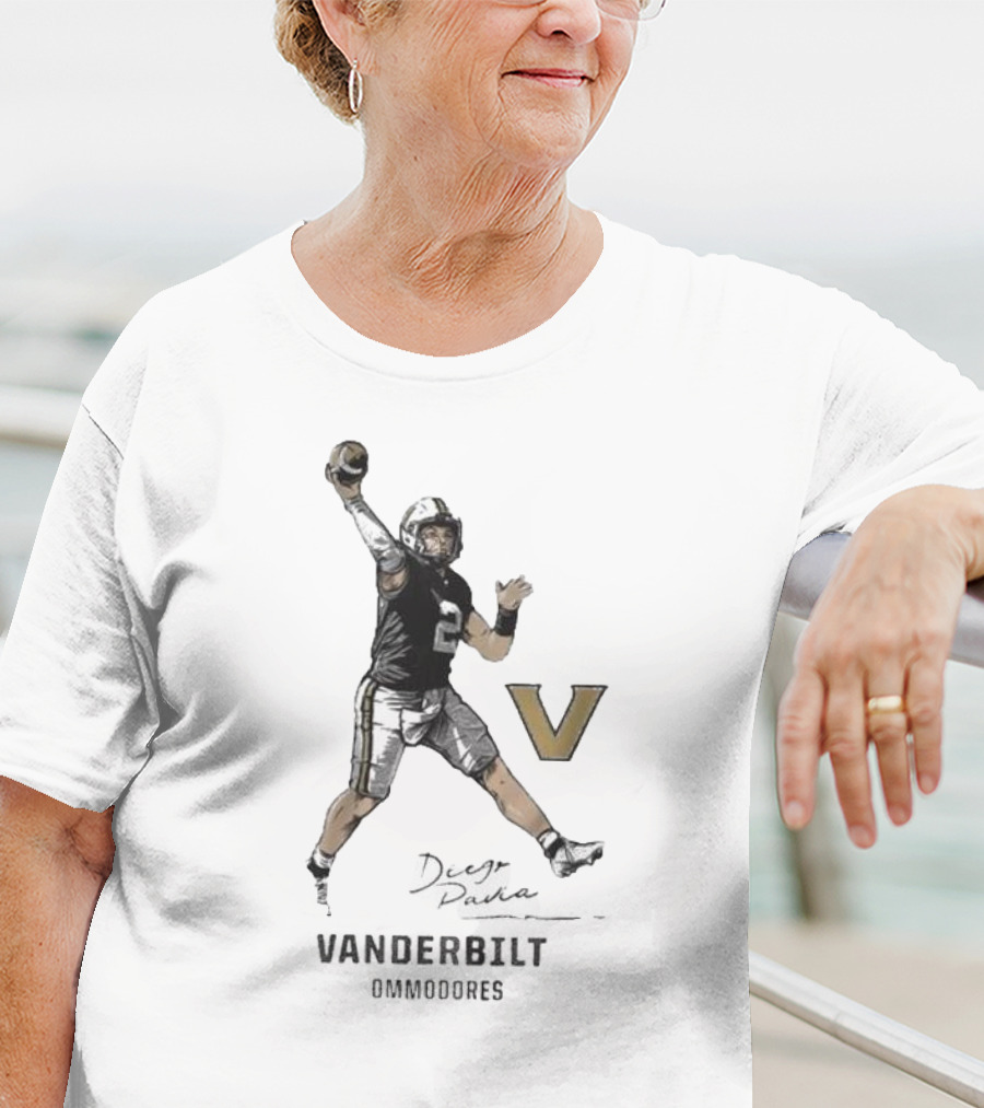 Vanderbilt Commodores Football Diego Pavia Superstar Signature T-Shirt
