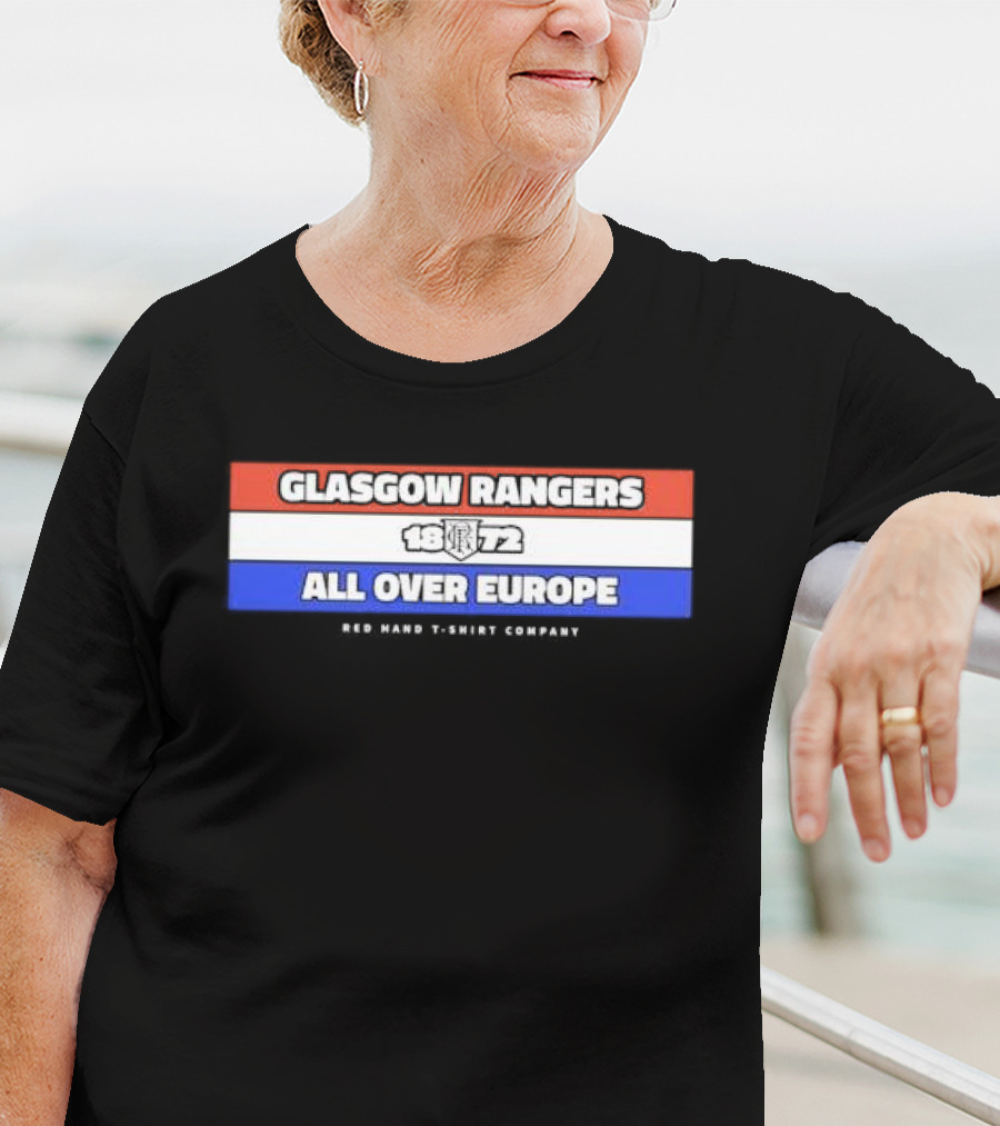 Glasgow Rangers 1872 All Over Europe Red Hand T-Shirt Company T-Shirt