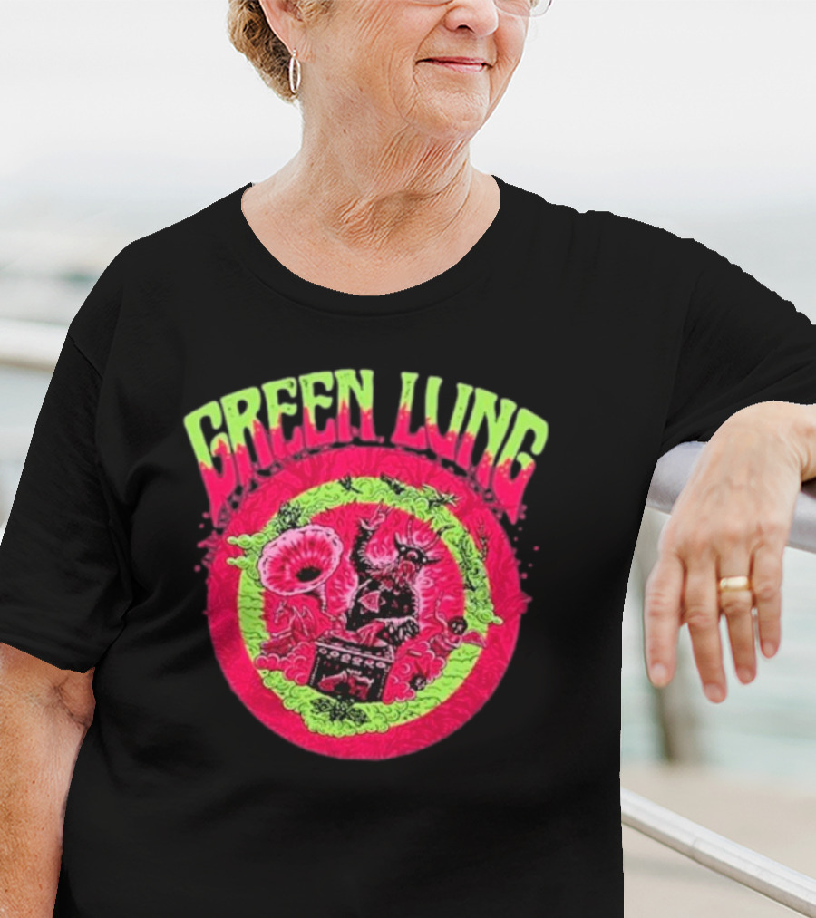 Green Lung Psychedelic Goatwizard DJ Visions T-Shirt