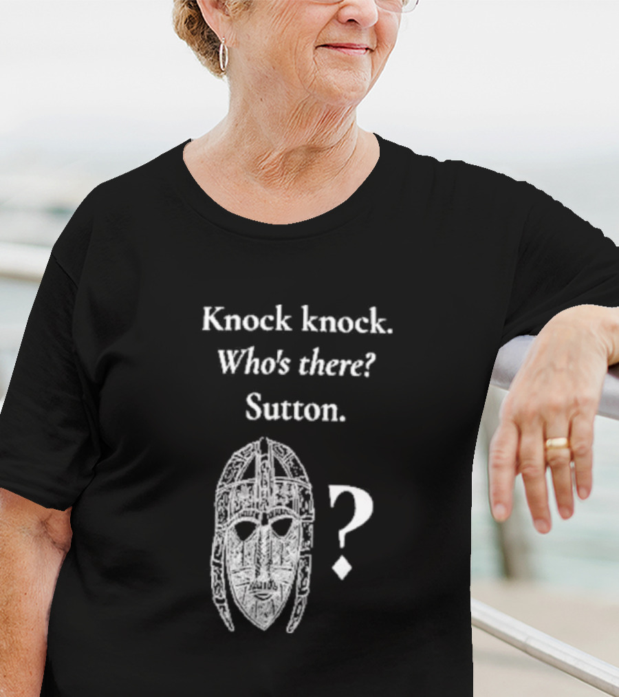 Knock Knock Who's There Sutton Helmet Image T-Shirt
