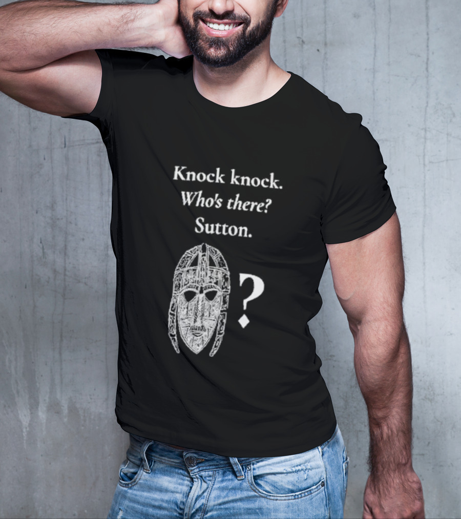 Knock Knock Who's There Sutton Helmet Image T-Shirt