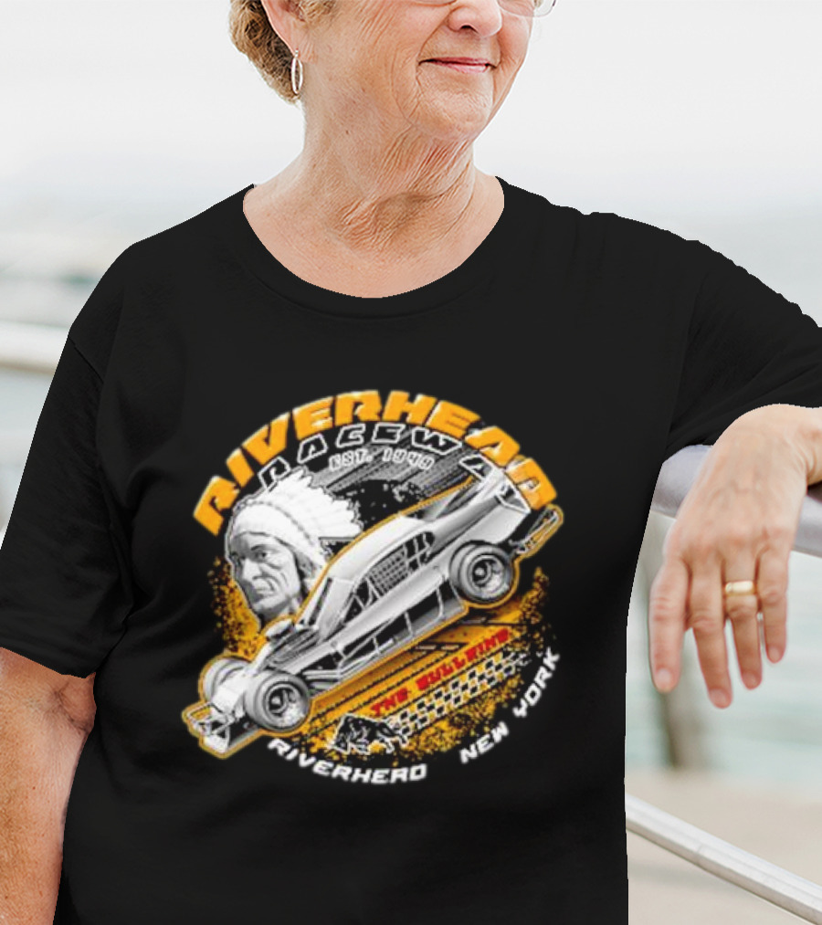 Riverhead Raceway Car Graphic Est 1940 Riverhead New York T-Shirt