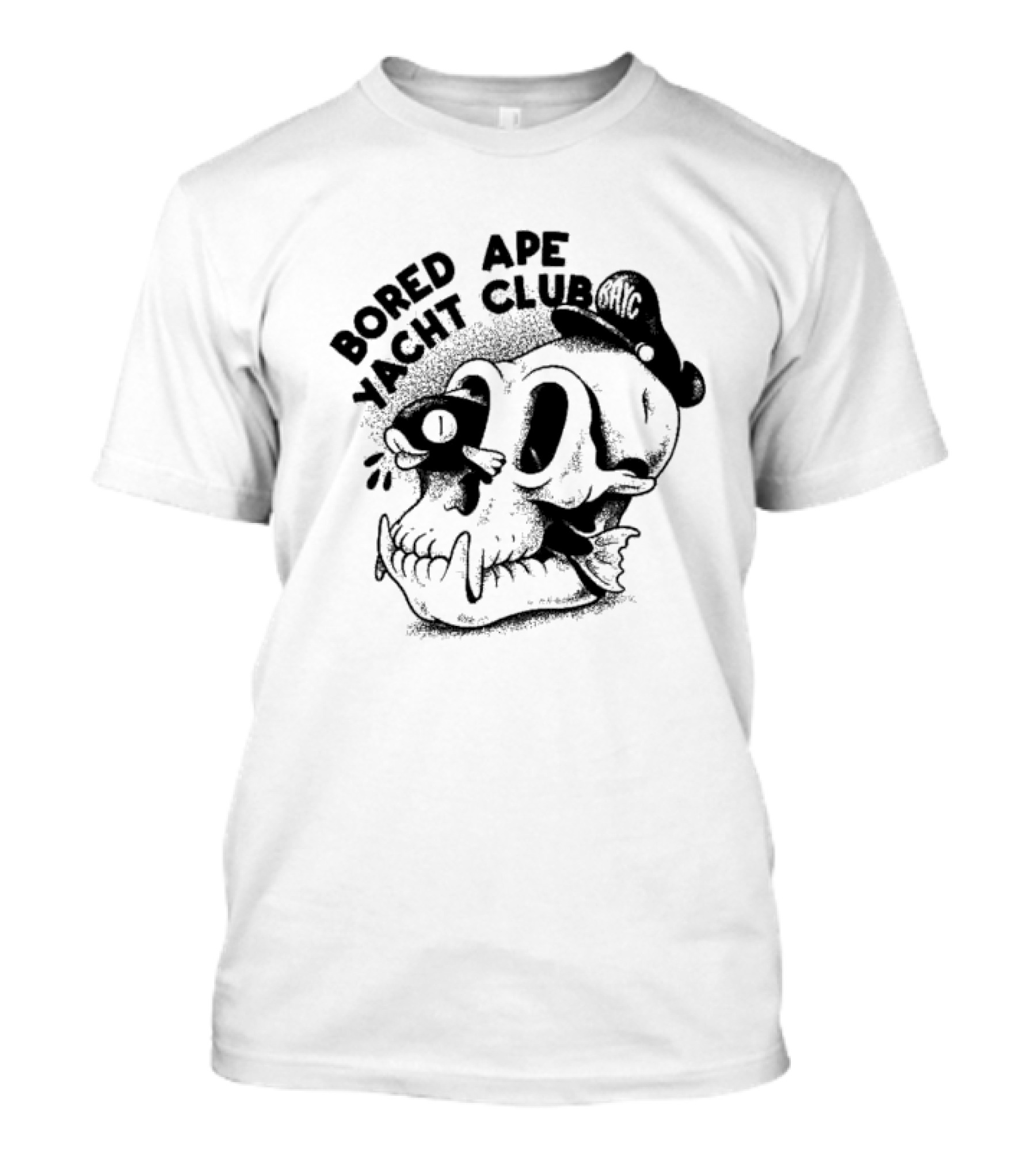 Bored Ape Yacht Club Bayc Skull Cartoon Fish Hat T-Shirt