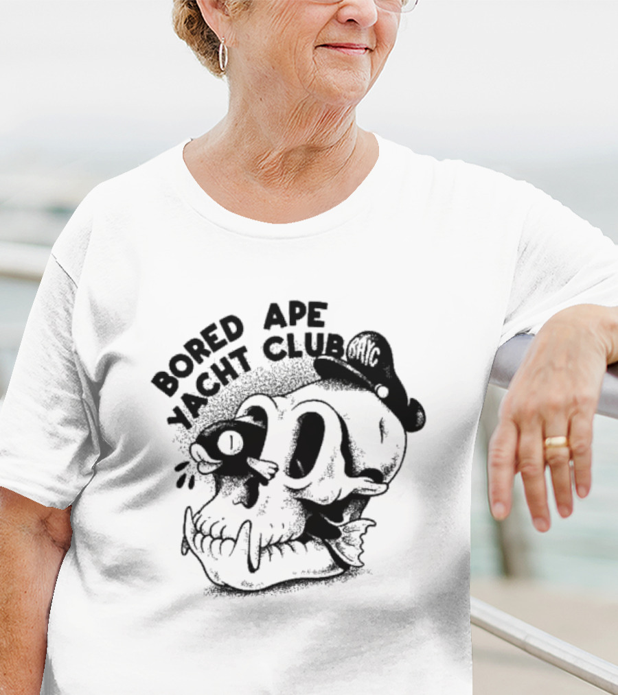 Bored Ape Yacht Club Bayc Skull Cartoon Fish Hat T-Shirt