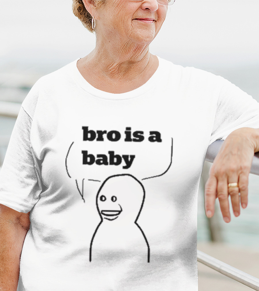 Bro Is A Baby Meme Comic Style Speech Bubble T-Shirt