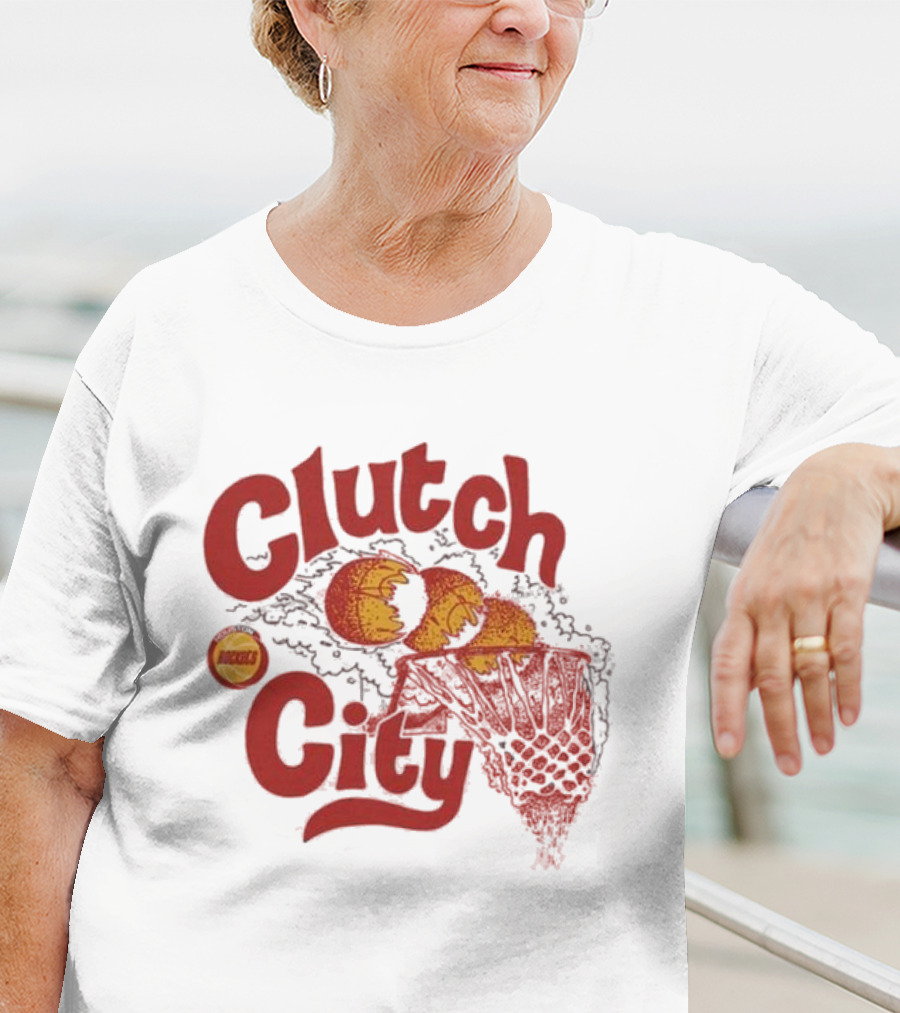 Houston Rockets Clutch City Nostalgia Burst Basketball Net T-Shirt