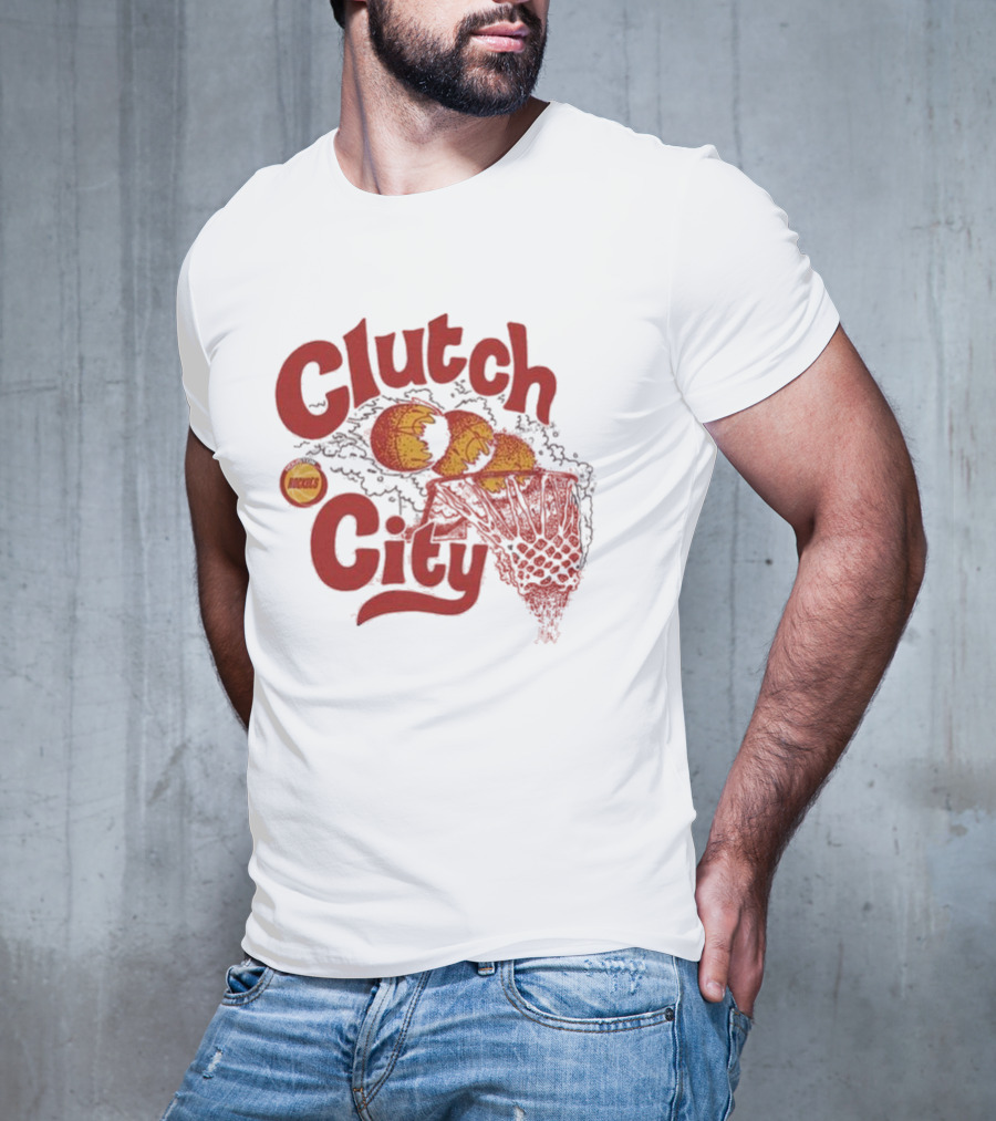 Houston Rockets Clutch City Nostalgia Burst Basketball Net T-Shirt