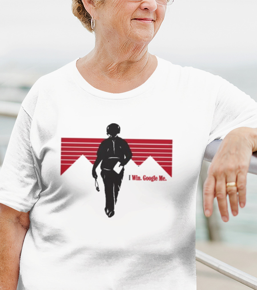 I Win Google Me Barstool Stool Scenes Dave Portnoy Walk Red Lines T-Shirt